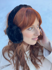 Winter Time Ear Muffs - Black Braid