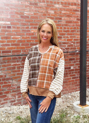 Michelle Plaid Striped Top