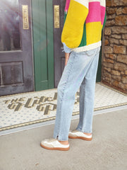 Cello Super High Rise Dad Jean With Mini Slit