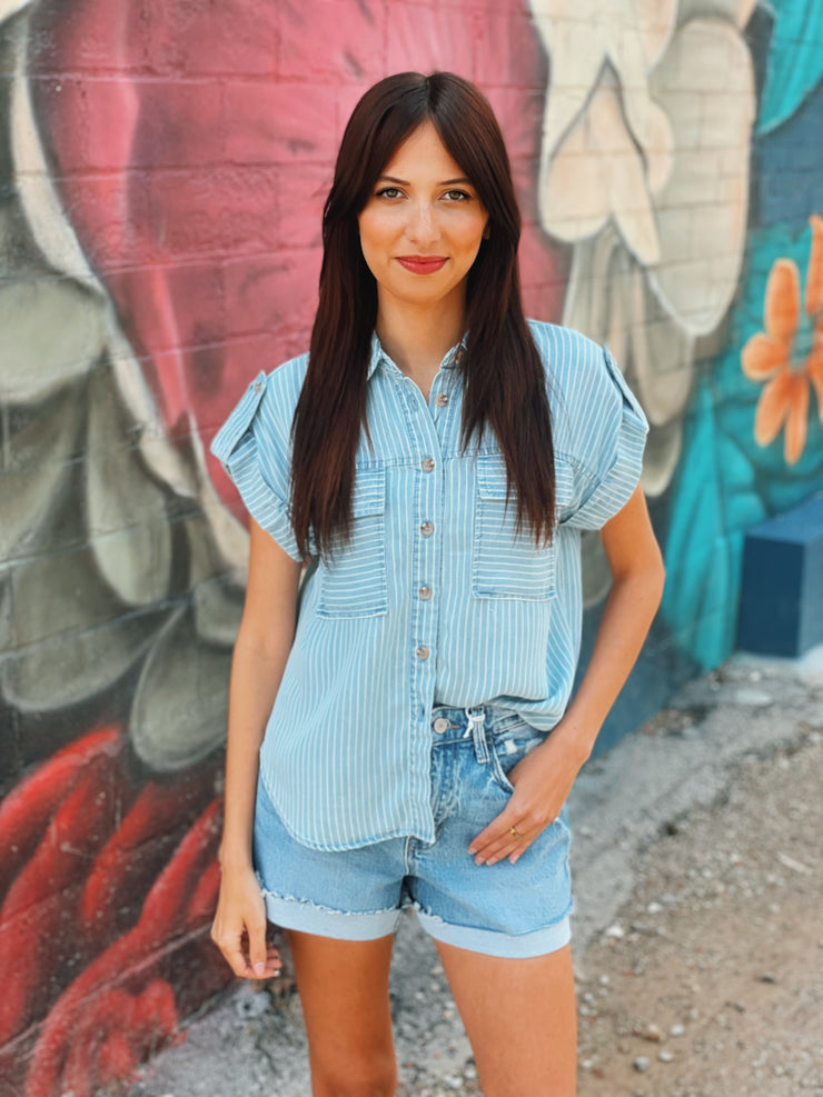 Risen Cuffed Denim Short