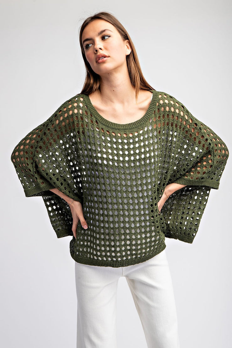 Sophie Loose Fitting Sweater-Pine