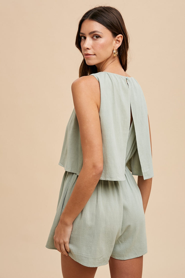 Mia Romper- Sage