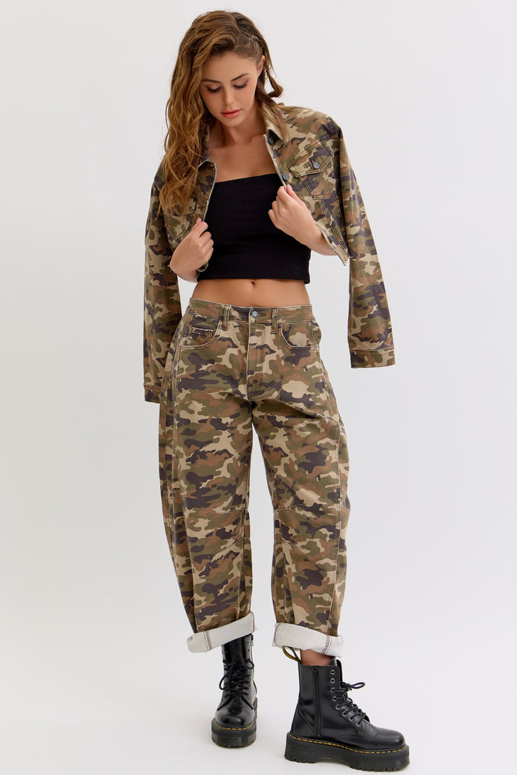 Cello Camo Barrel Denim