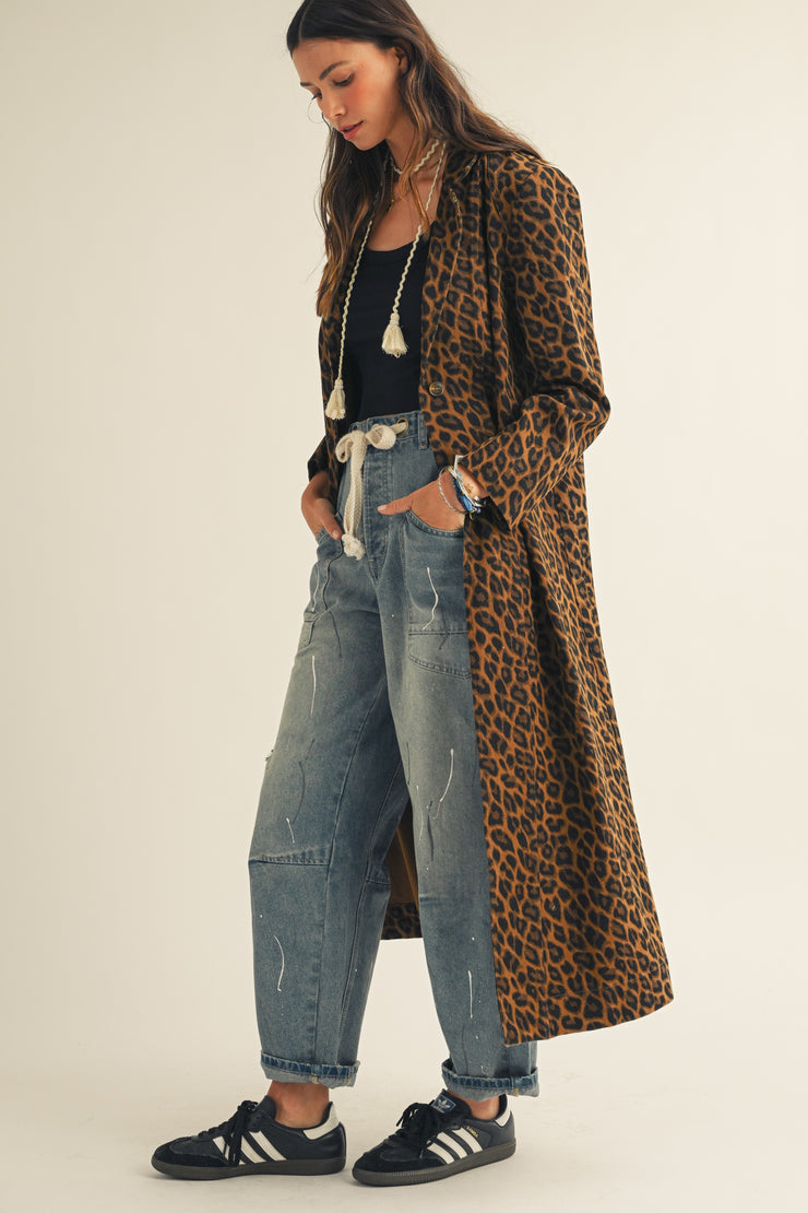 French Leopard Long Jacket