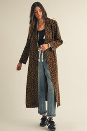 French Leopard Long Jacket