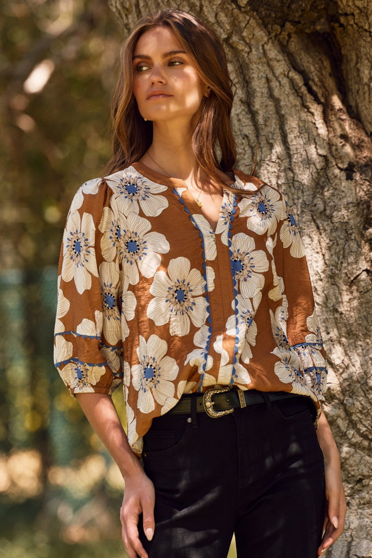 Amber Floral Top