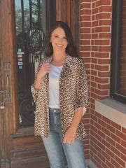 Leopard Knit Jacket