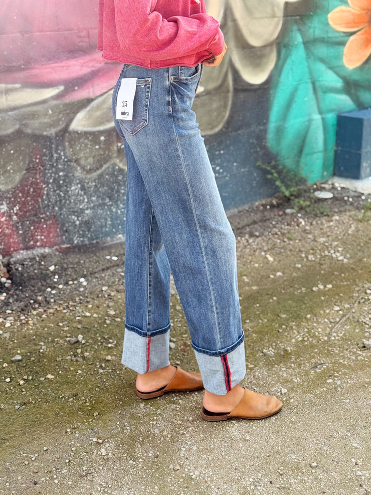 Cuff it Up Wide Leg Jeans