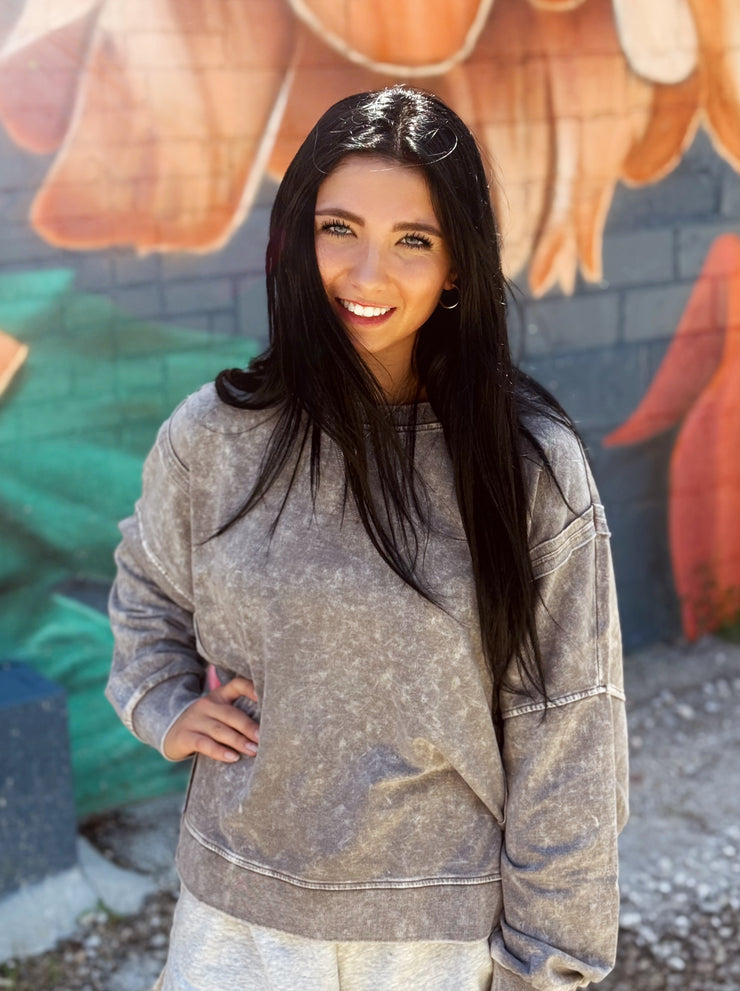 Presley Pullover- Charcoal