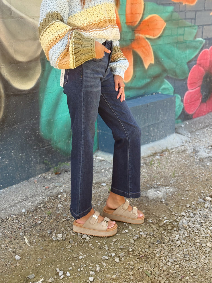 Renee Deep Dark Wash Tummy Control Jean