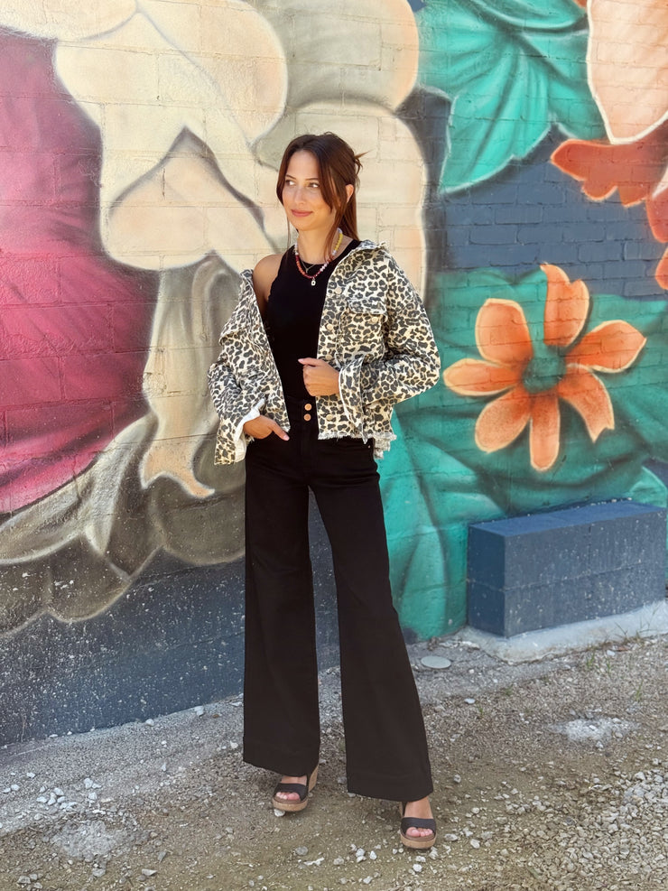 Tessa Black Wide Leg Denim
