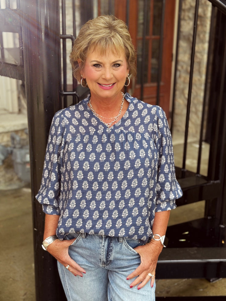 Presley Blue Top