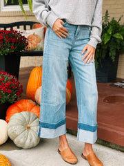 Tummy Control High Rise A-wide Jeans