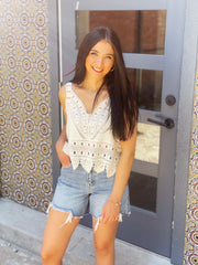 Crochet Tank- Natural
