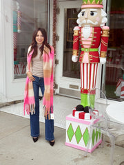 Mocha Striped Turtle Neck Top