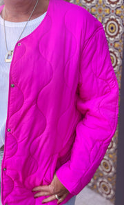 Pink Quilted Jacket