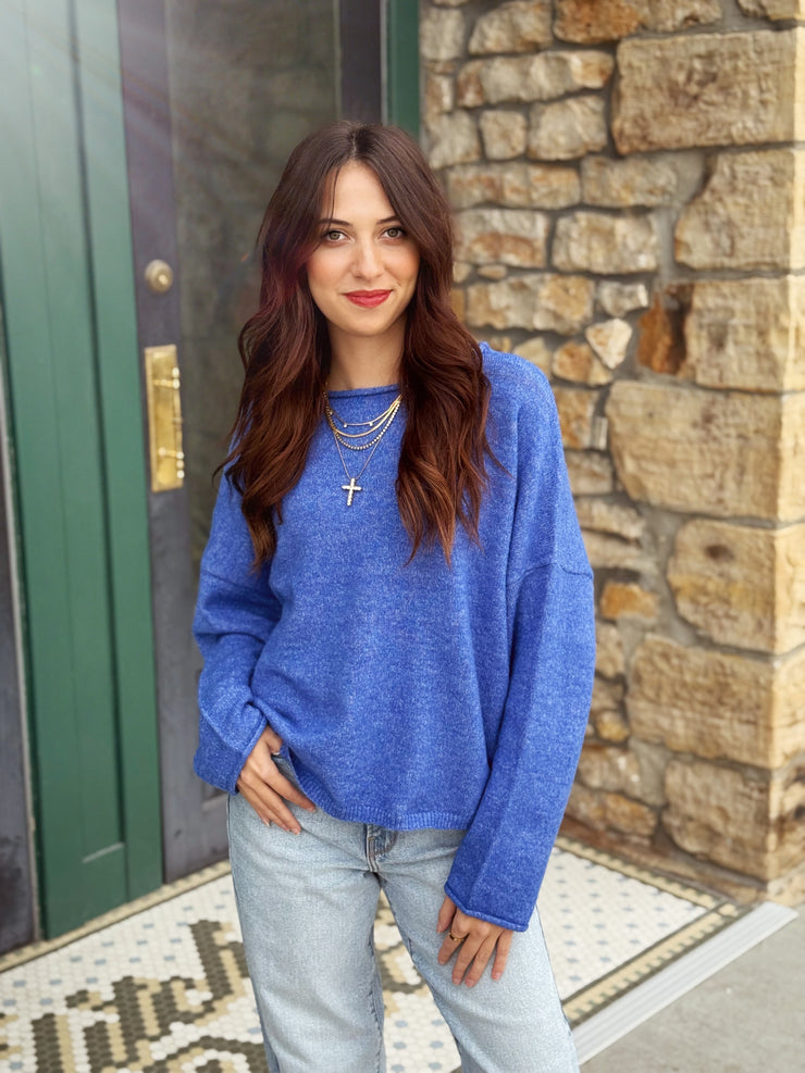 Winter Bliss Sweater- Blue