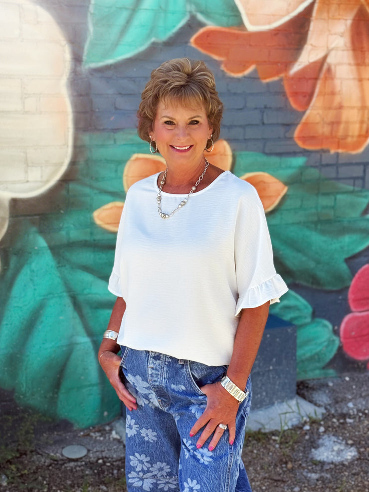Hensley Top- Ivory