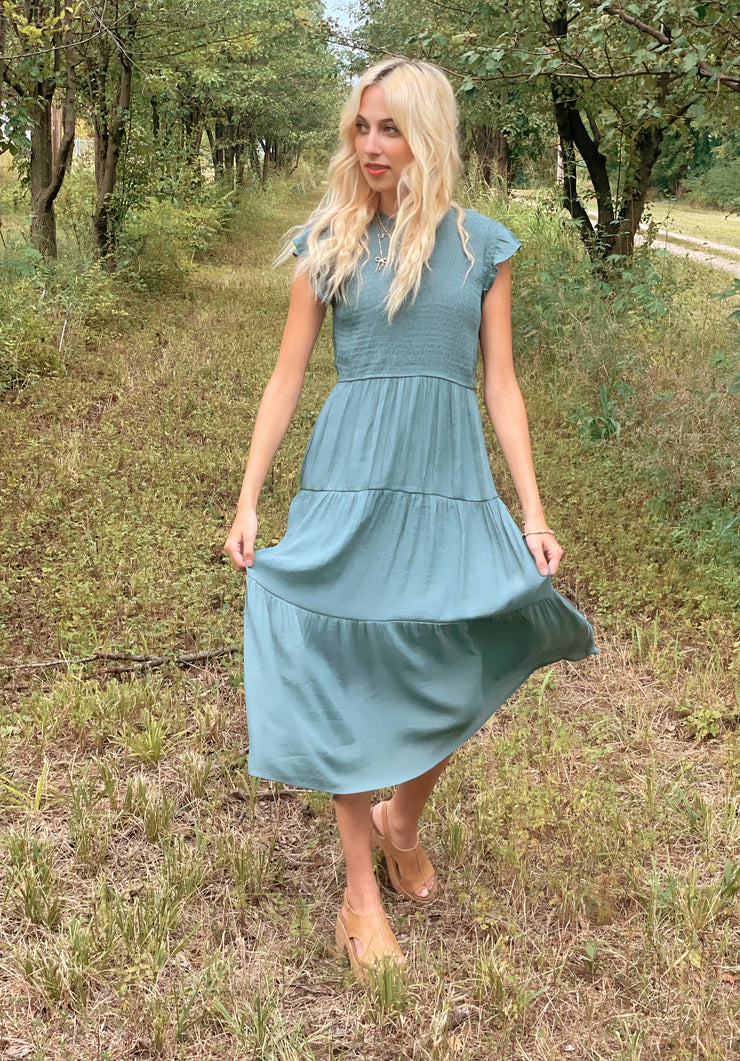 Tania Dress-Teal