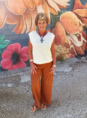 Rust Magic Wide Leg Crop Pant