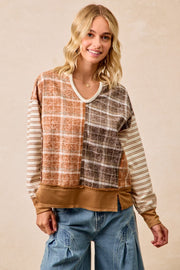 Michelle Plaid Striped Top