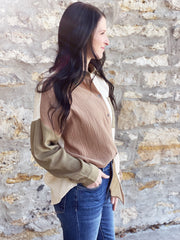 Olive ColorBlock Top