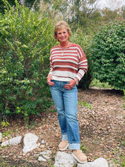 Vervet High Rise Cuffed Straight Leg Denim