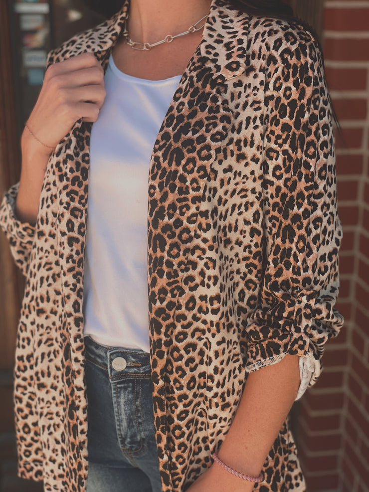 Leopard Knit Jacket