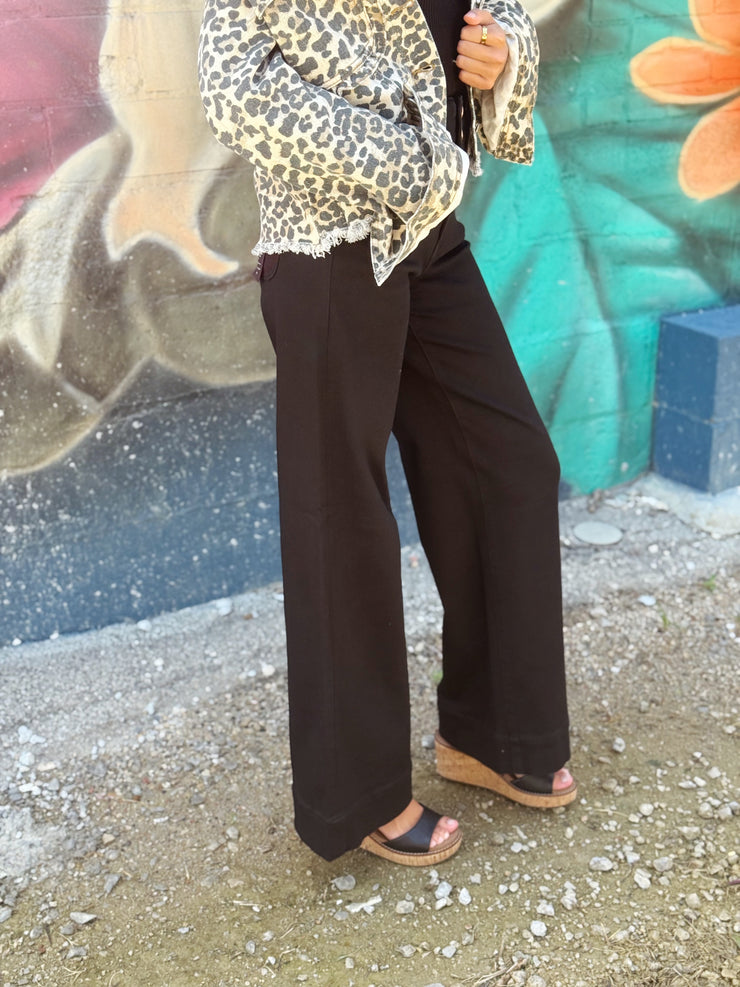 Tessa Black Wide Leg Denim