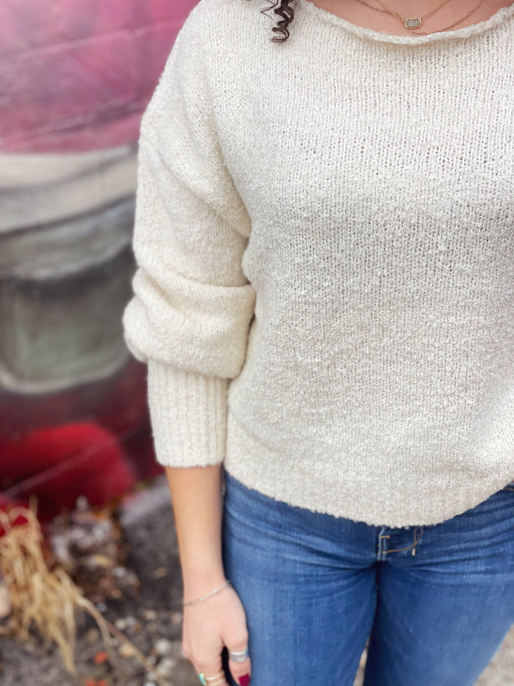 Boucle Sweater- Cream