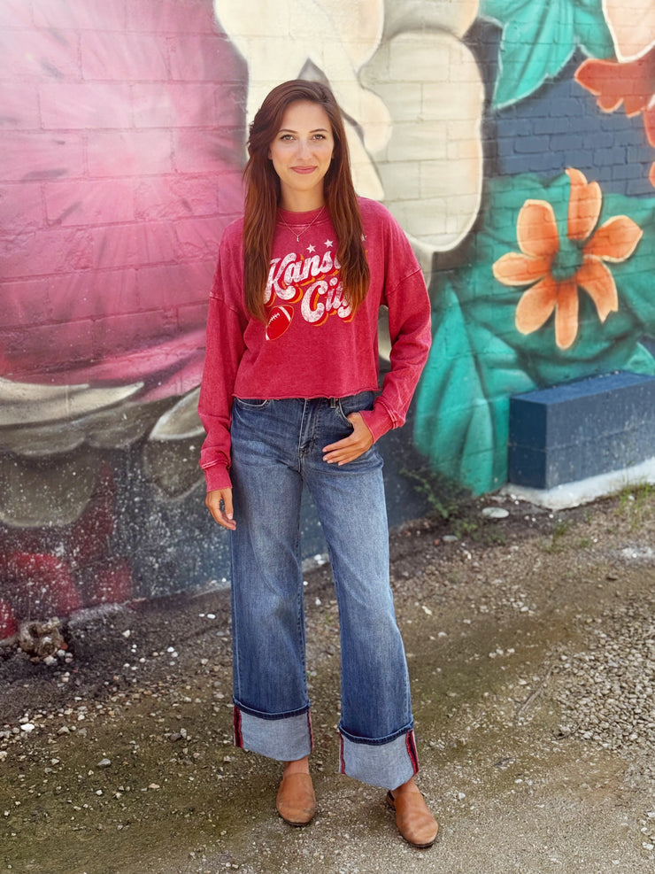 Cuff it Up Wide Leg Jeans