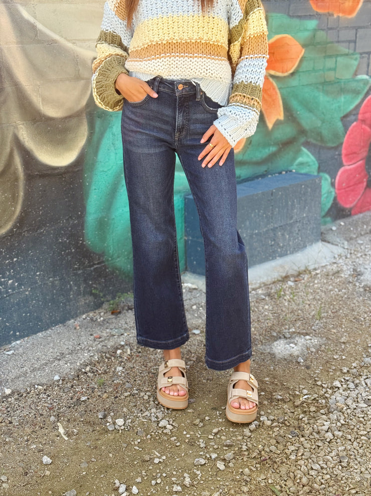 Renee Deep Dark Wash Tummy Control Jean