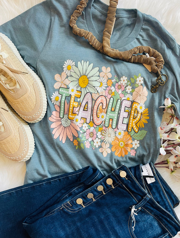 Teacher Floral Graphic (S-2XL)