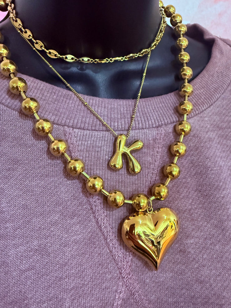 Bubble Initial Necklace