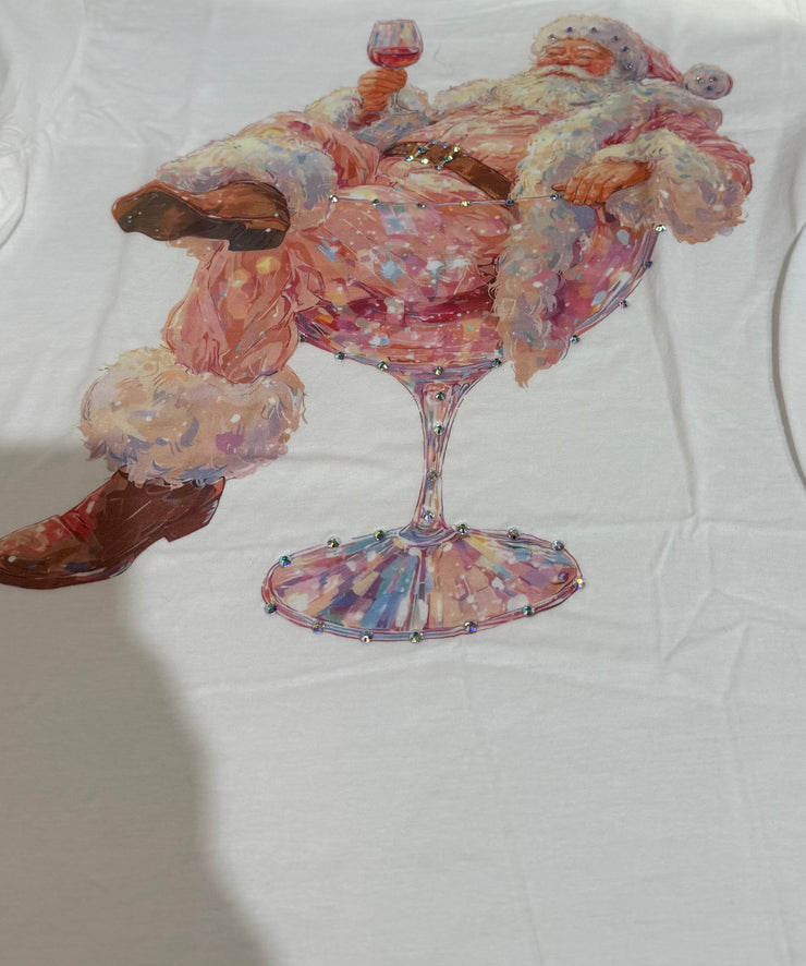 Martini Santa Graphic Tee- Dallas Market