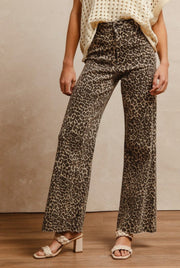 Leopard Flare Denim