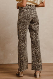 Leopard Flare Denim