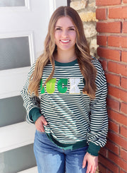 LUCKY Striped Sweatshirt