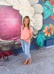 Liv Top- Coral