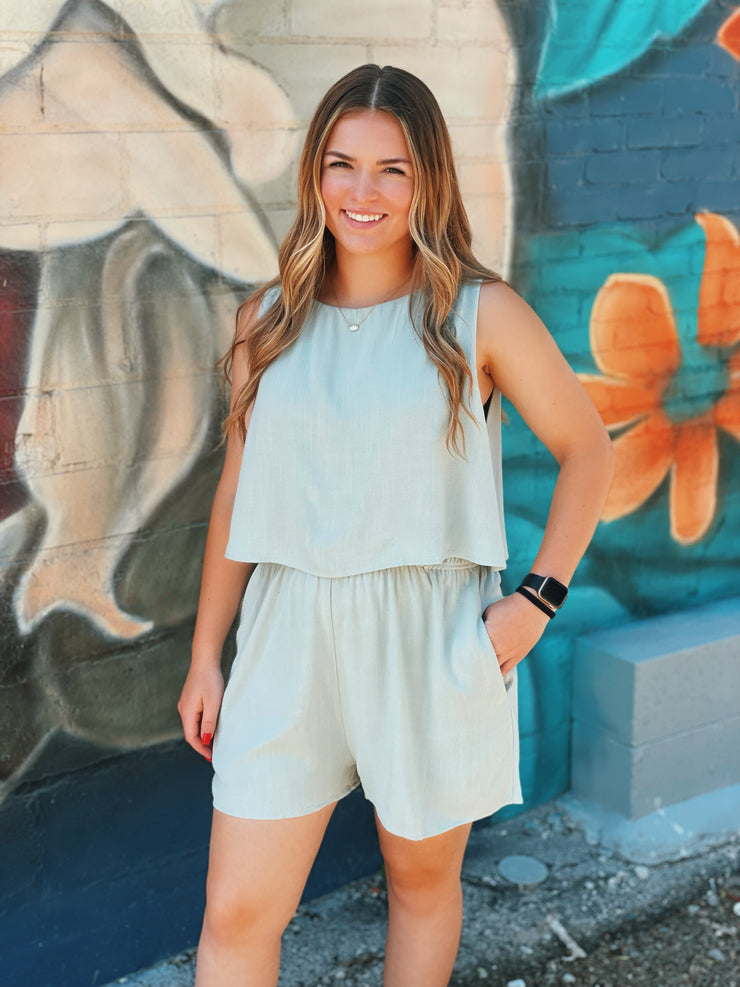 Mia Romper- Sage