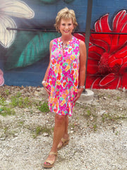 Floral Flattering A-Line Dress