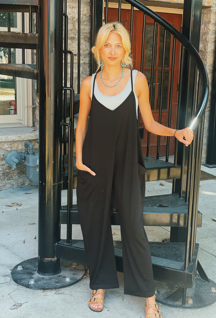 Quick Shot Jumpsuit-Black