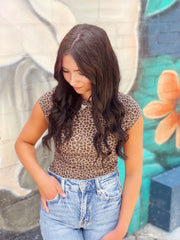 Leopard Bodysuit- Mocha