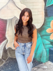 Leopard Bodysuit- Mocha
