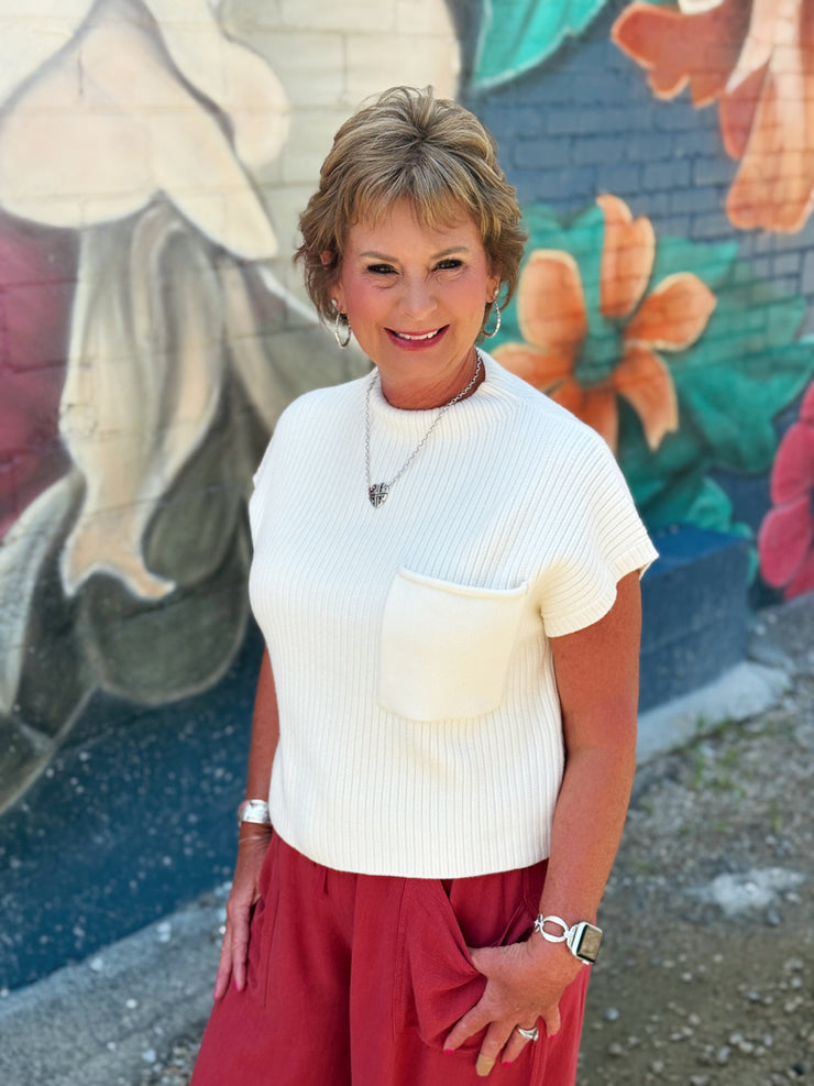 Olivia Sweater Top-Ivory