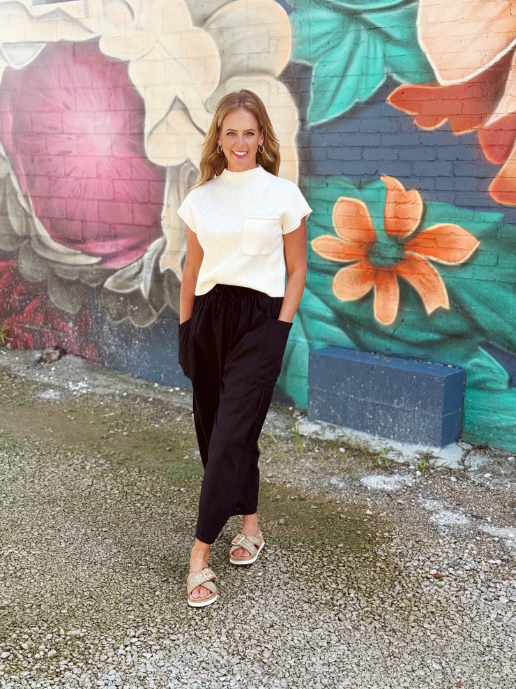Effortless Harem Pants- Black