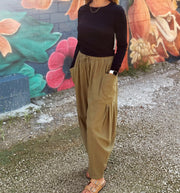 Effortless Harem Pants- Olive