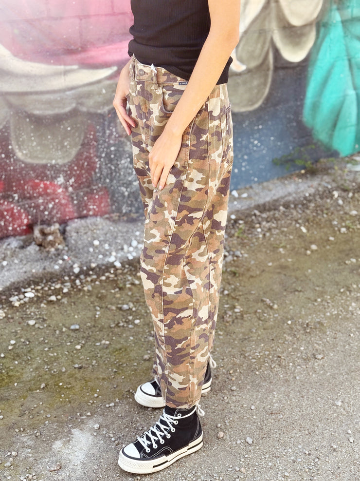 Cello Camo Barrel Denim
