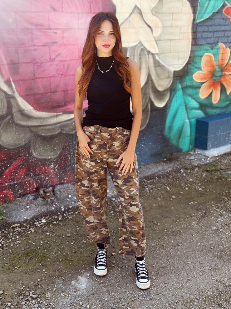 Cello Camo Barrel Denim