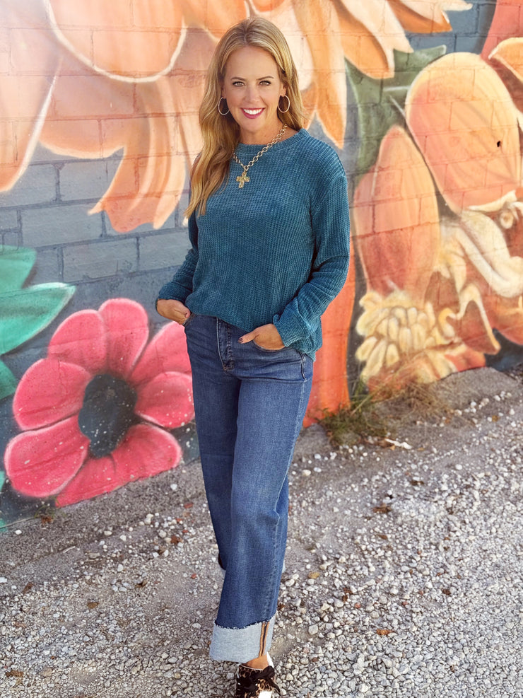 Mia Sweater- Teal
